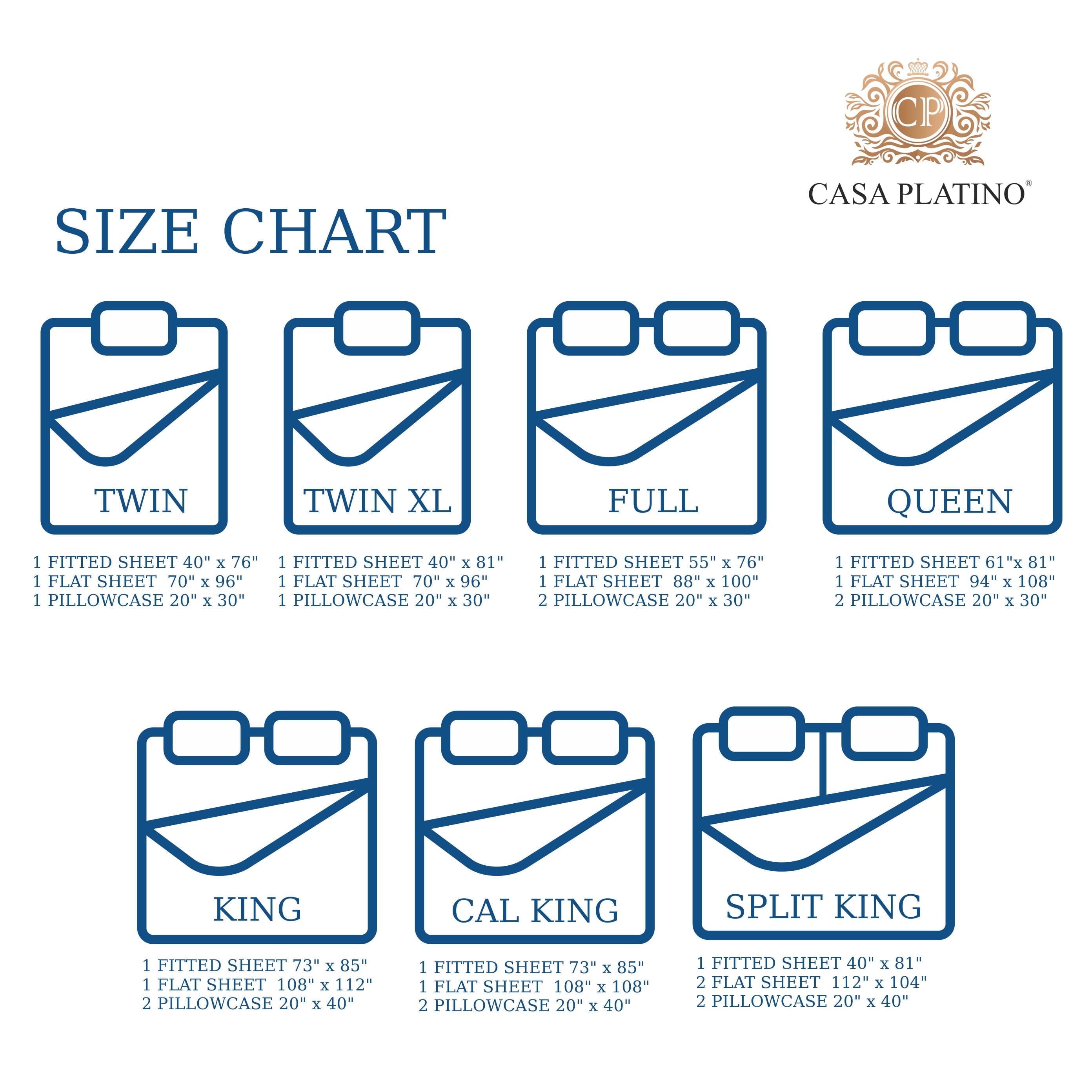 Casa Platino Twin Size Bed Sheets Set - Washed Ultra-Soft Microfiber Twin Bed Sheets - Extra Soft - 3 Piece Set - Bedding Sheets & Pillowcas - Image 2